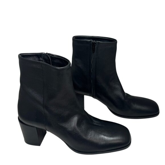 Bruno Magli Fenice Black Leather Square Toe Side Zip Boot US 11, 42.5 New $495 - Picture 3 of 8